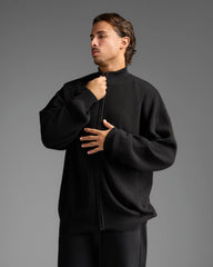 Black Zip Up Cardigan