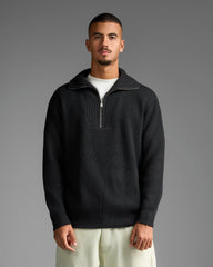 Black Quarter Zip Sweatshirt