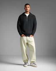 Black Quarter Zip Sweatshirt