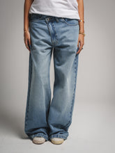 Blue JEANS WITH CROSSOVER WAIST