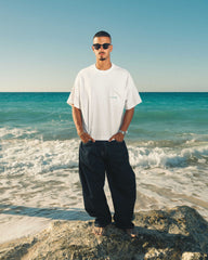 White Printed Boxy Fit T.shirt