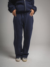 Navy Blue Straight Fit Sweatpants