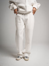 White Straight Fit Sweatpants