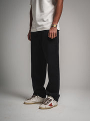 Pure Black Straight Fit Jeans