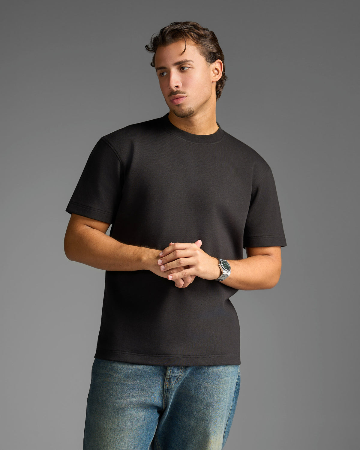 Black Basic Regular Fit T.Shirt