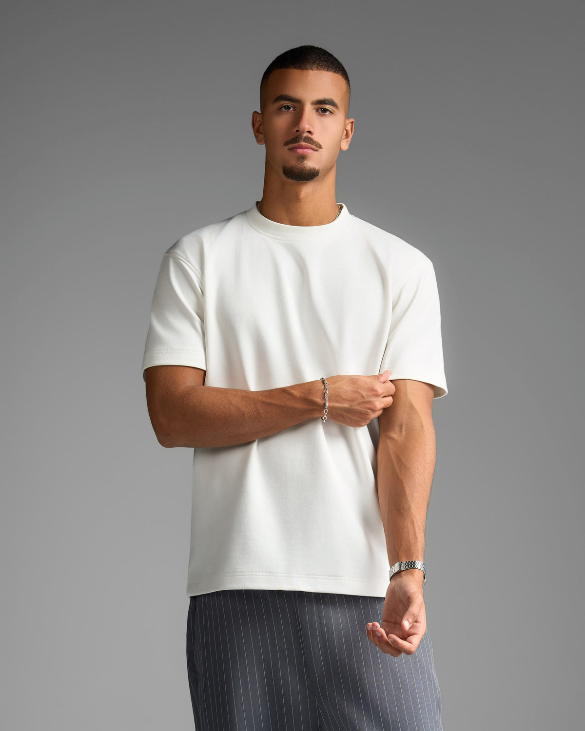 white Basic Regular Fit T.Shirt