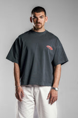 Grey Printed Boxy Fit T.shirt