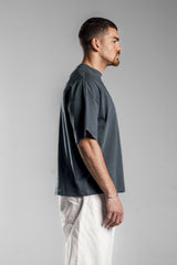 Grey Printed Boxy Fit T.shirt