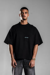 Black Printed Boxy Fit T.shirt