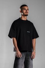 Black Printed Boxy Fit T.shirt