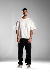 White Printed Boxy Fit T.shirt