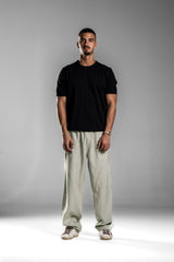 Black Knitted Round T.shirt