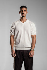 White Knitted Polo T.shirt