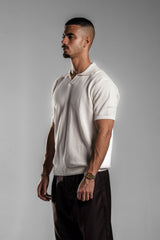 White Knitted Polo T.shirt