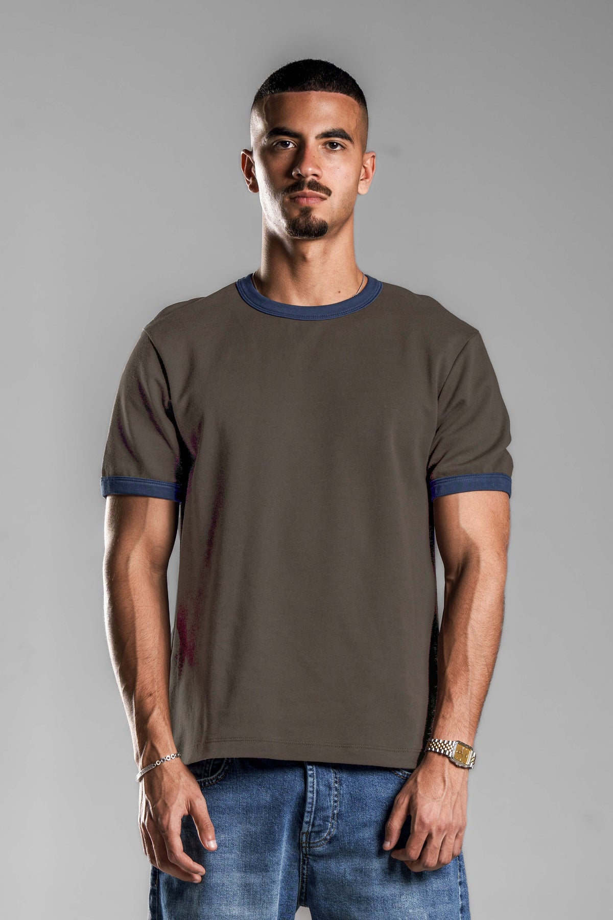 Brown Ringer T.shirt