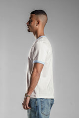 White×Baby Blue Ringer T.shirt