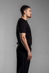 Black HENLEY T-SHIRT