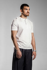White HENLEY T-SHIRT