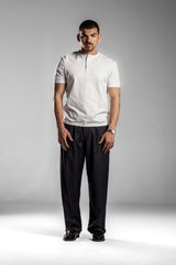 White HENLEY T-SHIRT