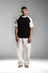 Black×White Raglan T.shirt