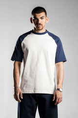White×Navy Raglan T.shirt