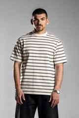 White×Black STRIPED T-SHIRT