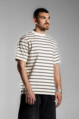 White×Black STRIPED T-SHIRT