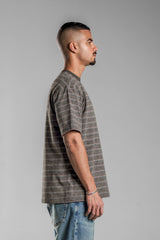 Brown×Pink STRIPED T-SHIRT