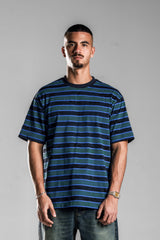Green×Blue STRIPED T-SHIRT