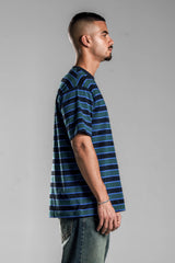 Green×Blue STRIPED T-SHIRT