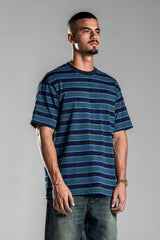 Green×Blue STRIPED T-SHIRT