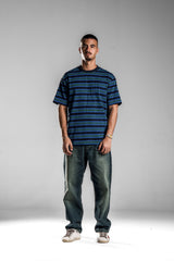 Green×Blue STRIPED T-SHIRT