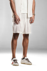 White LINEN SHORTS