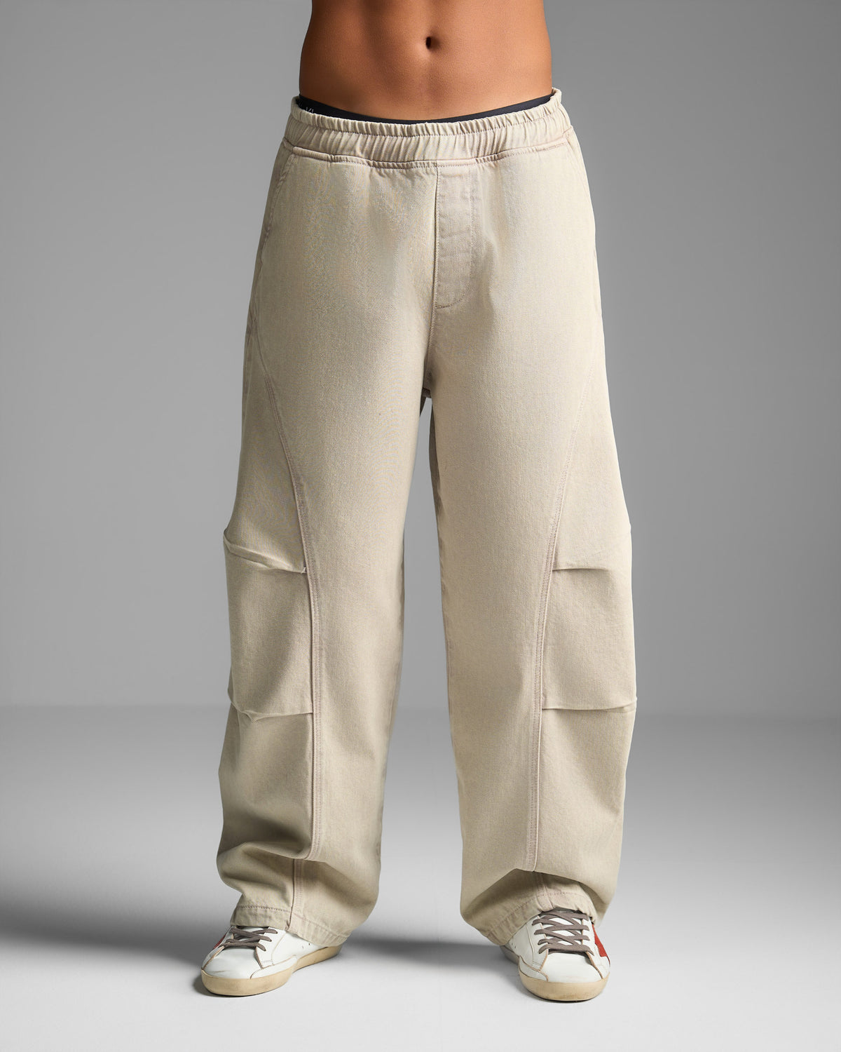 Washed Sand Loose Fit Jeans