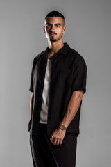 Black Fluid Relaxed Shirt