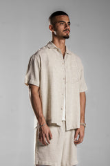 Beige LINEN SHIRT