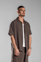 Brown LINEN SHIRT