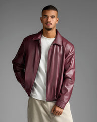 Burgundy Leather Jacket