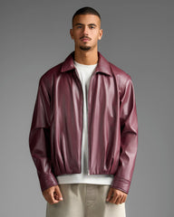 Burgundy Leather Jacket