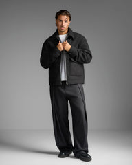 Black Wool Effect Jacket