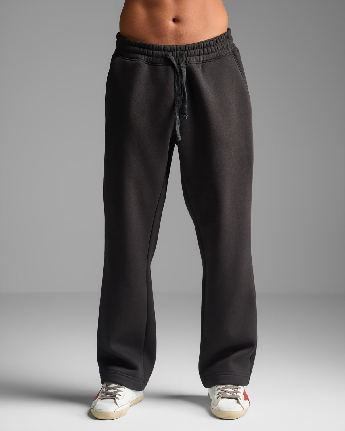 Black Straight Fit Sweatpants