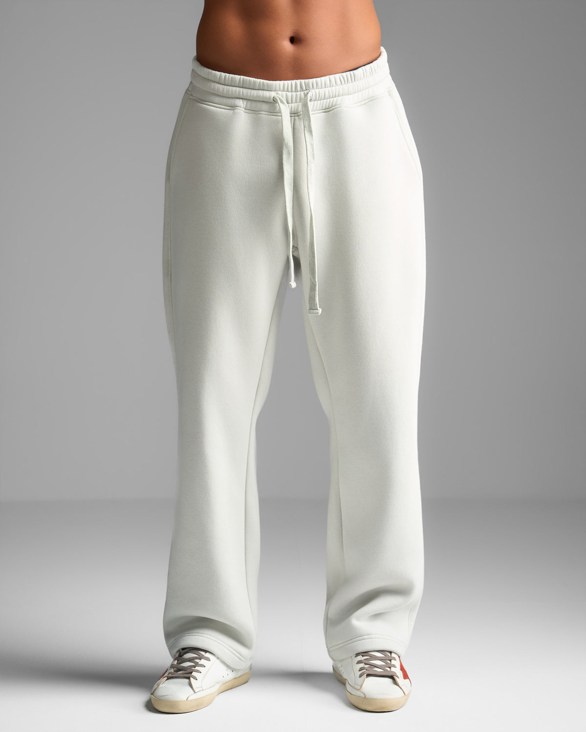 Light Grey Straight Fit Sweatpants