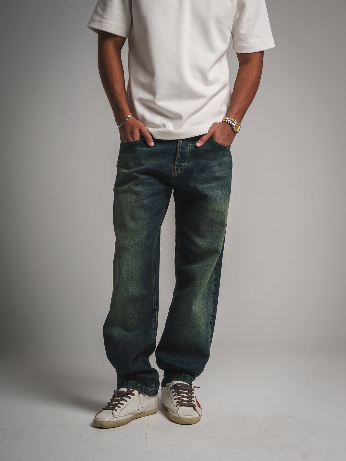 Dirty Blue Straight Fit Jeans