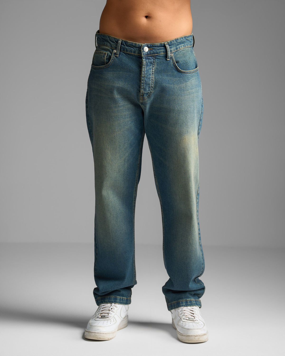 Dirty Blue Straight Fit Jeans