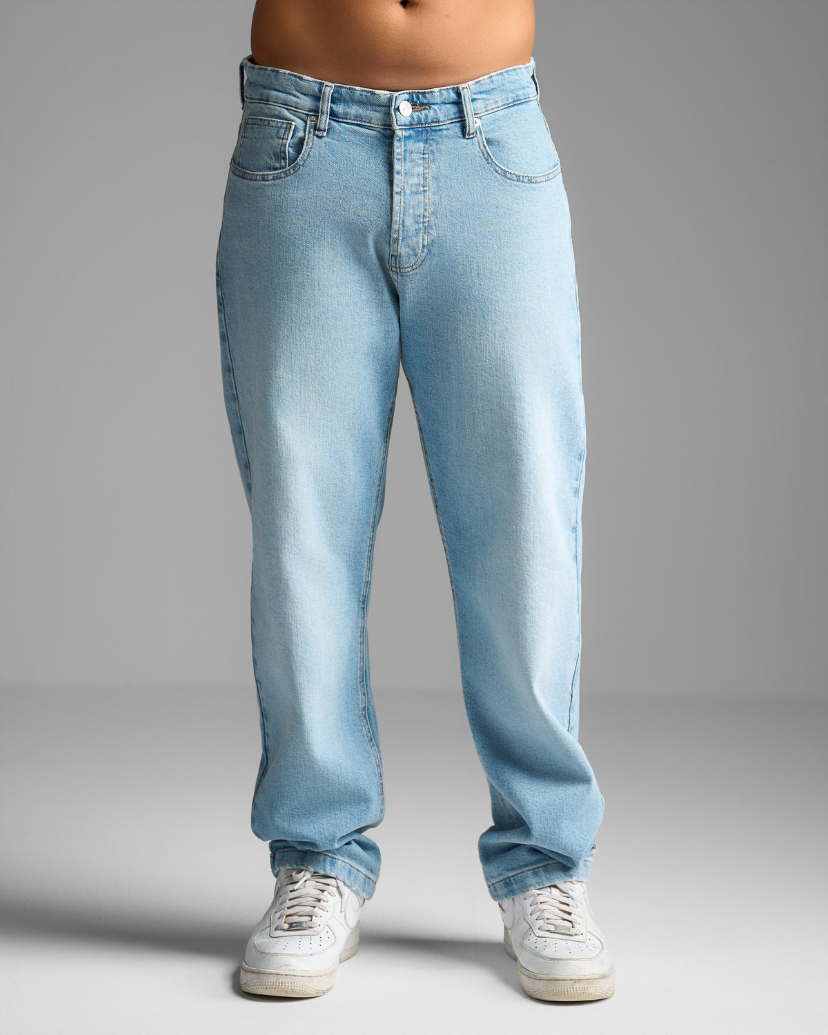Sky Blue Straight Fit Jeans