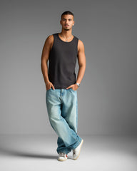 Greenish Blue Baggy Fit Jeans