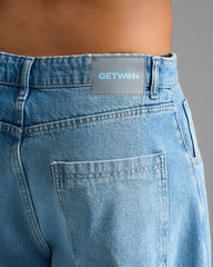 Mid Blue Baggy Fit Jeans