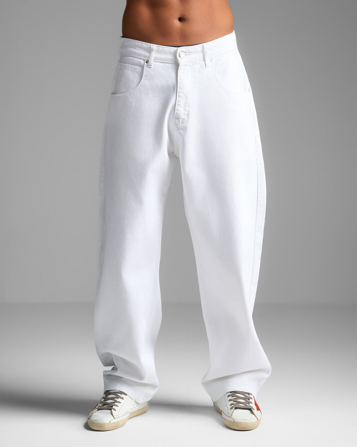 White Baggy Fit Jeans