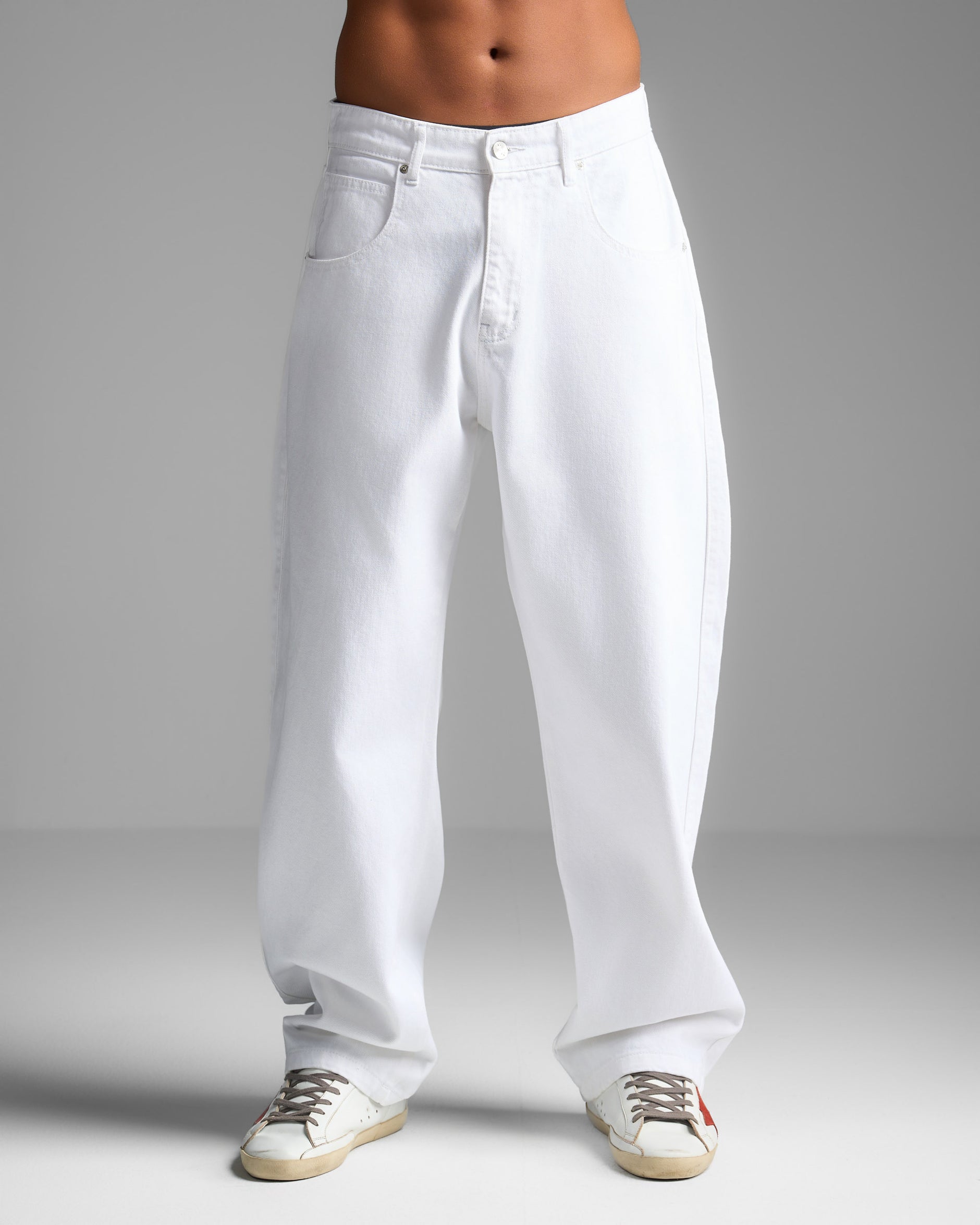 White Baggy Fit Jeans – get winn