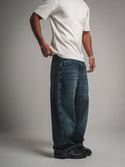 Greenish Blue Baggy Fit Jeans